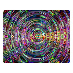 Wave Line Colorful Brush Particles Double Sided Flano Blanket (large)  by HermanTelo