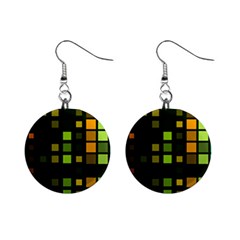 Abstract Plaid Mini Button Earrings by HermanTelo