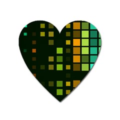 Abstract Plaid Heart Magnet by HermanTelo