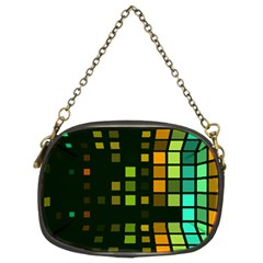 Abstract Plaid Chain Purse (two Sides)