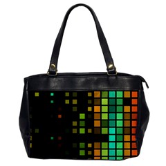 Abstract Plaid Oversize Office Handbag