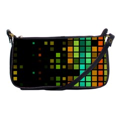 Abstract Plaid Shoulder Clutch Bag