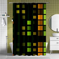 Abstract Plaid Shower Curtain 48  X 72  (small) 