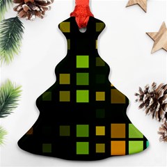 Abstract Plaid Christmas Tree Ornament (two Sides) by HermanTelo