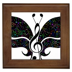 Butterfly Music Animal Audio Bass Framed Tiles by HermanTelo