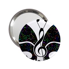 Butterfly Music Animal Audio Bass 2 25  Handbag Mirrors by HermanTelo