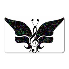 Butterfly Music Animal Audio Bass Magnet (rectangular) by HermanTelo