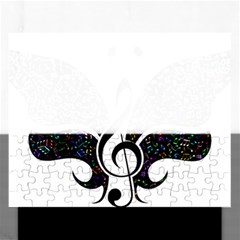 Butterfly Music Animal Audio Bass Rectangular Jigsaw Puzzl by HermanTelo