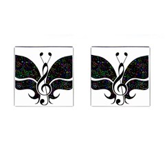 Butterfly Music Animal Audio Bass Cufflinks (square)