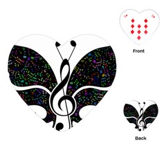 Butterfly Music Animal Audio Bass Playing Cards (heart)