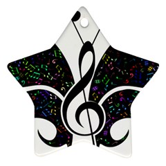 Butterfly Music Animal Audio Bass Star Ornament (two Sides) by HermanTelo