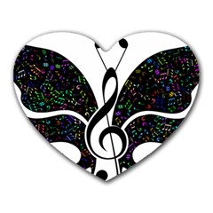 Butterfly Music Animal Audio Bass Heart Mousepads by HermanTelo