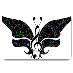 Butterfly Music Animal Audio Bass Large Doormat  by HermanTelo