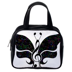 Butterfly Music Animal Audio Bass Classic Handbag (one Side)