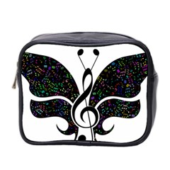 Butterfly Music Animal Audio Bass Mini Toiletries Bag (two Sides) by HermanTelo