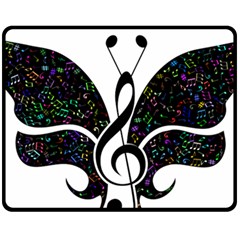 Butterfly Music Animal Audio Bass Fleece Blanket (medium)  by HermanTelo