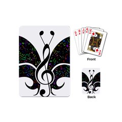 Butterfly Music Animal Audio Bass Playing Cards (mini)