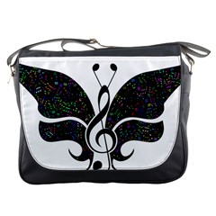 Butterfly Music Animal Audio Bass Messenger Bag by HermanTelo