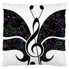 Butterfly Music Animal Audio Bass Large Cushion Case (one Side) by HermanTelo