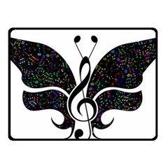 Butterfly Music Animal Audio Bass Double Sided Fleece Blanket (small) 