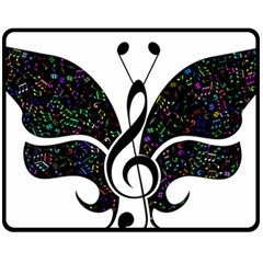 Butterfly Music Animal Audio Bass Double Sided Fleece Blanket (medium) 