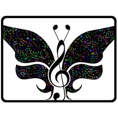 Butterfly Music Animal Audio Bass Double Sided Fleece Blanket (large) 