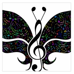 Butterfly Music Animal Audio Bass Large Satin Scarf (square) by HermanTelo