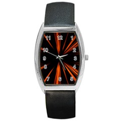 Abstract Light Barrel Style Metal Watch