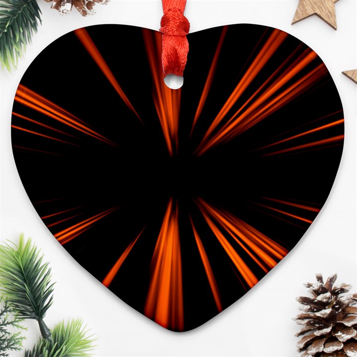 Abstract Light Heart Ornament (Two Sides)