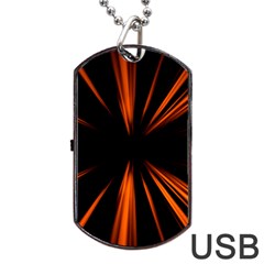 Abstract Light Dog Tag Usb Flash (one Side) by HermanTelo