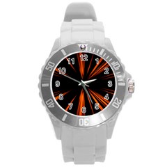 Abstract Light Round Plastic Sport Watch (l) by HermanTelo