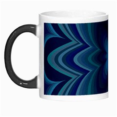 Blue Geometric Flower Dark Mirror Morph Mugs