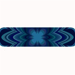 Blue Geometric Flower Dark Mirror Large Bar Mats