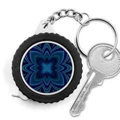 Blue Geometric Flower Dark Mirror Measuring Tape