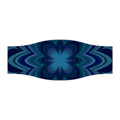 Blue Geometric Flower Dark Mirror Stretchable Headband