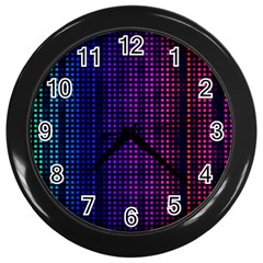 Abstract Background Plaid Wall Clock (black) by HermanTelo