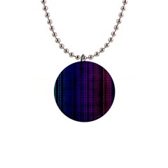 Abstract Background Plaid 1  Button Necklace