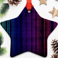 Abstract Background Plaid Star Ornament (two Sides)