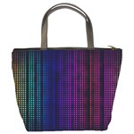 Abstract Background Plaid Bucket Bag Back