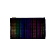 Abstract Background Plaid Cosmetic Bag (small)