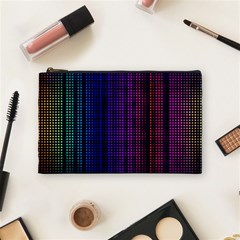 Abstract Background Plaid Cosmetic Bag (medium)