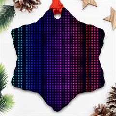 Abstract Background Plaid Snowflake Ornament (two Sides)