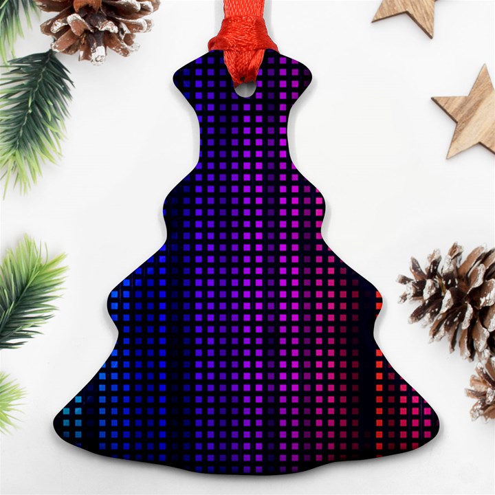 Abstract Background Plaid Christmas Tree Ornament (Two Sides)