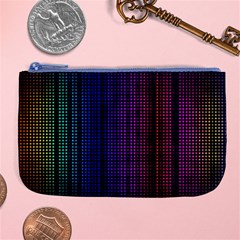 Abstract Background Plaid Large Coin Purse