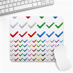 Confirm Button Metallic Metal Set Large Mousepads