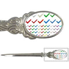 Confirm Button Metallic Metal Set Letter Opener by HermanTelo