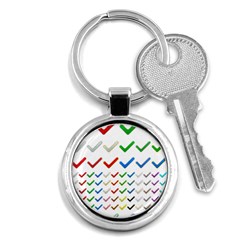 Confirm Button Metallic Metal Set Key Chains (round)  by HermanTelo