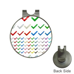 Confirm Button Metallic Metal Set Hat Clips With Golf Markers