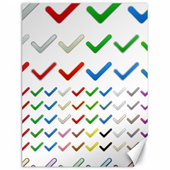 Confirm Button Metallic Metal Set Canvas 18  X 24 