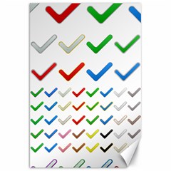 Confirm Button Metallic Metal Set Canvas 20  X 30 